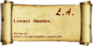Lovasi Amadea névjegykártya